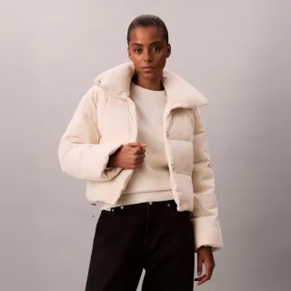 【CALVIN KLEIN】官方旗艦館CK 燈芯絨羽絨外套_裸色