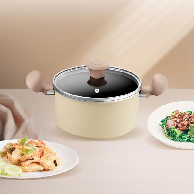 【Tefal 特福】Daisy系列20CM不沾鍋雙耳湯鍋-加蓋(IH爐可用鍋/電磁爐適用)