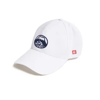 【EDWIN】江戶勝 男女裝 刺繡印花棒球帽(白色)