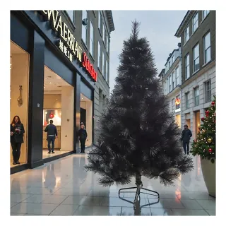 【摩達客】耶誕-台灣製15尺/15呎-450cm特級黑色松針葉聖誕樹-裸樹(不含飾品/不含燈/本島免運費)