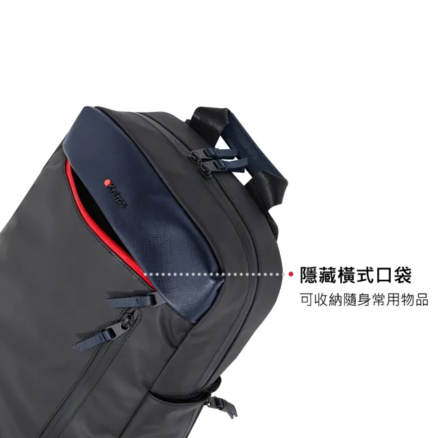【Knirps 德國紅點傘】商務後背包 14吋筆電收納 YKK拉鍊 可掛行李桿設計(多色任選 送禮)