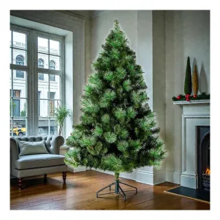 【摩達客】耶誕-台灣製15呎 450cm PVC+松針深淺綠擬真混合葉聖誕樹-裸樹(不含飾品/不含燈)