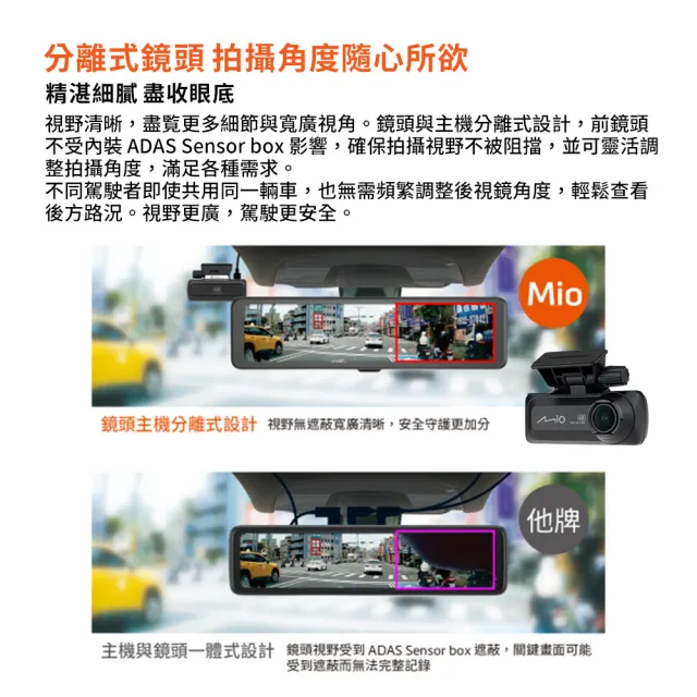 【MIO】含到府安裝 MiVue R890WD 後視鏡型行車記錄器 前4K後4K(送-128G卡 行車紀錄器)
