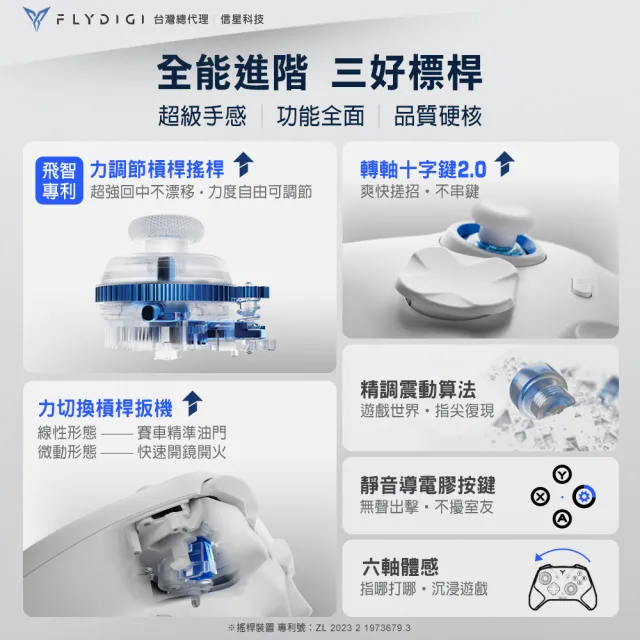 【Flydigi 飛智】冰原狼4 遊戲手把(國際版 支援Switch Steam 無線手把 電腦手把 卡比 薩爾達 魔物)