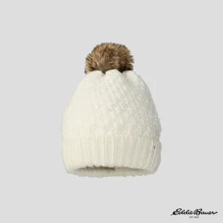 【Eddie Bauer】女款Cabin 仿毛球針織毛帽-米色(16454152)