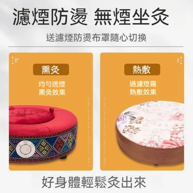 【YAOCHEN 瑤辰】艾灸坐墊控溫坐熏儀(坐灸儀 艾灸蒲團 坐灸儀 女宮寒婦科私處養生 熏蒸儀)