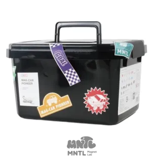 【MNTL】磁力拓荒者 EX MAG-CAR Pioneer 經典色磁力片 電動軌道車 賽車軌道 108pcs(收納工具箱)