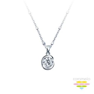 【彩糖鑽工坊】1克拉 玫瑰花鑽石項鍊 天然鑽石(3EX+八心八箭)