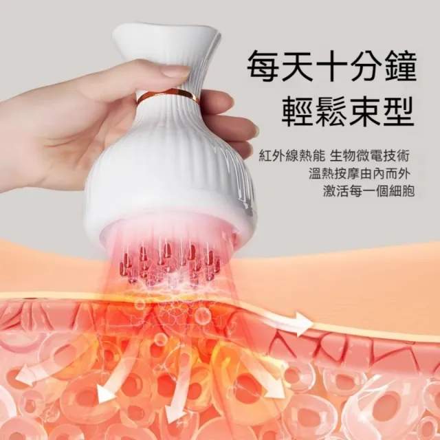 【YAOCHEN 瑤辰】遠紅外發熱經酪刷-智能養生刷(贈精油10ml*+經穴圖 美體刷 經絡刷 按摩刷 纖體刷)