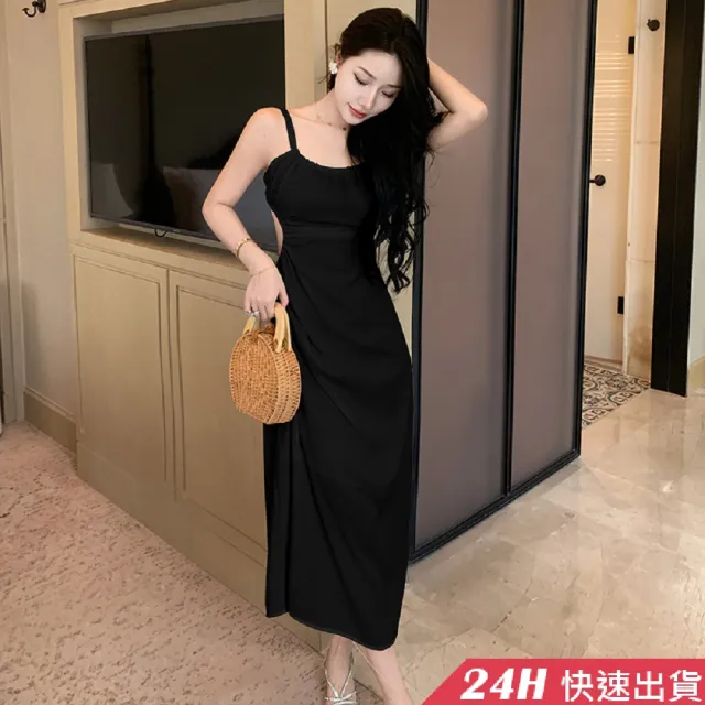 【AS 假日泳裝】女裝 連身裙 細肩帶洋裝 長裙洋裝 度假洋裝 海邊洋裝 白色洋裝 露背洋裝 C6490（其他規格）