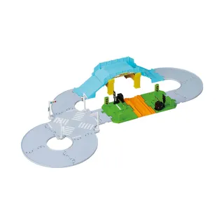 【TOMICA】交通世界  新城鎮 陸橋平交道組 可接Plarail(小汽車 場景)