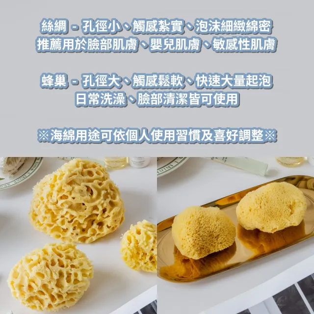 【BIOESTI】希臘地中海天然海綿蜂巢款9.5-11.5公分 一盒一入(洗臉/洗澡沐浴用)