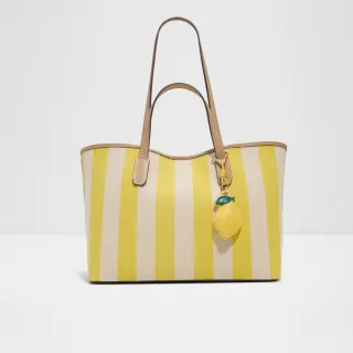 【ALDO】SUMMERTOTE-黃白條紋肩背托特包(黃色)