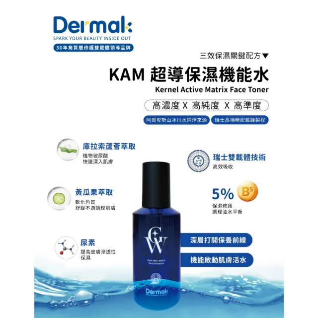 【DERMAK】KAM超導保濕機能水 150ml/瓶