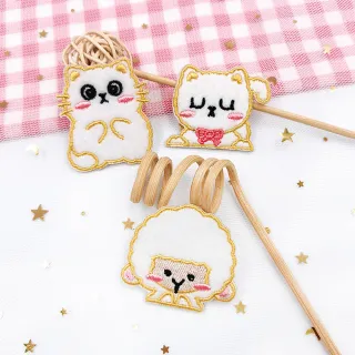 【QOQ】動物貼布 刺繡貼布/可愛卡通毛絨動物圖樣刺繡貼布 DIY材料 衣物補丁 自黏膠款(9款任選)