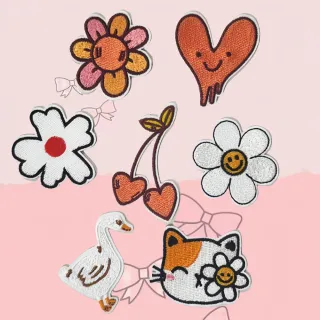 【QOQ】潮流貼布 刺繡貼布/趣味潮流圖樣刺繡貼布 DIY材料 衣物補丁 熱熔膠款(18款任選)