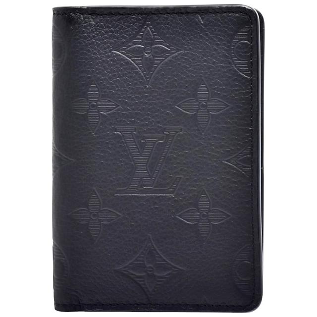 LV LOUIS VUITTON路易威登 M62899 經典壓花小牛皮對開卡片名片夾.黑 現貨