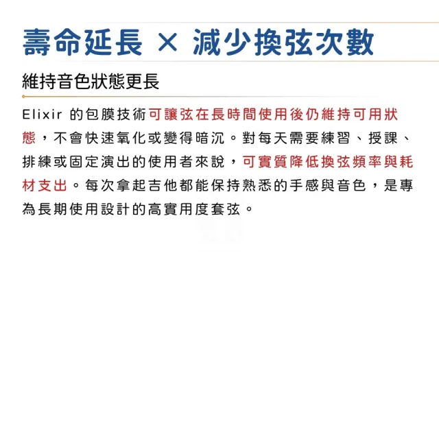 【ELIXIR】16564 三包裝薄膜木吉他弦 11-52 NANOWEB 黃銅 ／頂級持久耐用(民謠吉他弦 防鏽弦 包膜弦 琴弦)