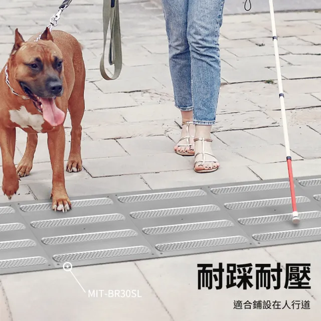 【楠科太太】黃色條狀/點狀 無障礙設施地磚 導盲磚 盲人磚 指路磚 導引磚 618-BR30Y(地磚 防滑路面貼)