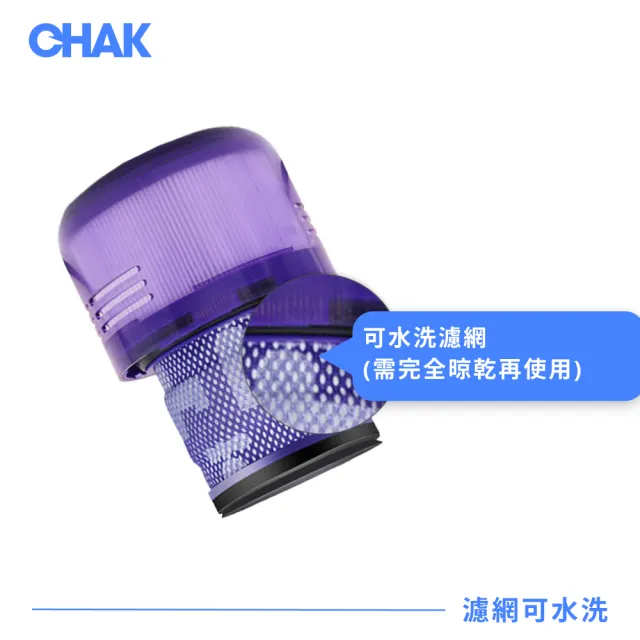 【CHAK】Dyson V12 高效HEPA濾網 戴森副廠耗材配件(適用SV20/SV34/SV35/SV44/SV46/SV49機型 2入組)