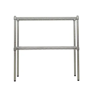 【dayneeds 日需百備】輕型 90x45x90公分 電鍍（鎖管）二層架(鐵力士架/收納層架/鞋架/展示架/層架/鐵架)