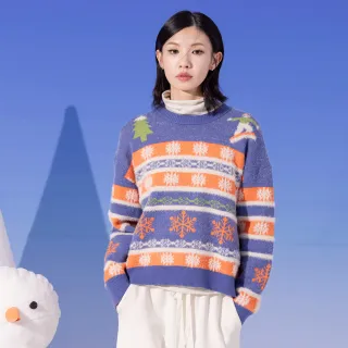 【gozo】雪花圖騰毛絨毛衣(兩色)