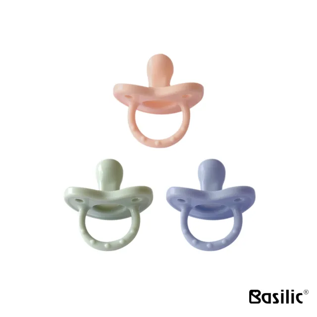 【Basilic 貝喜力克】全矽膠拇指型安撫奶嘴-M(五入組)