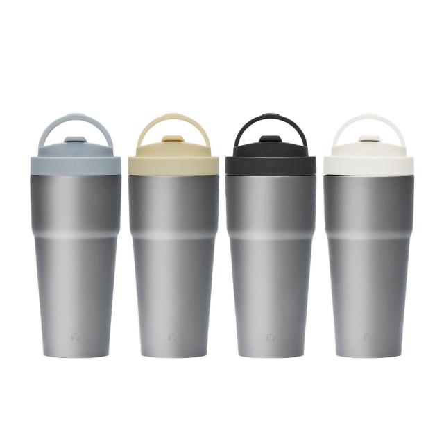 【WOKY 沃廚】三麗鷗聯名_渾圓杯 鈦陶瓷款770ml-附彈跳&矽膠吸管(隨行杯/吸管杯/飲料杯/保溫杯/保溫瓶)