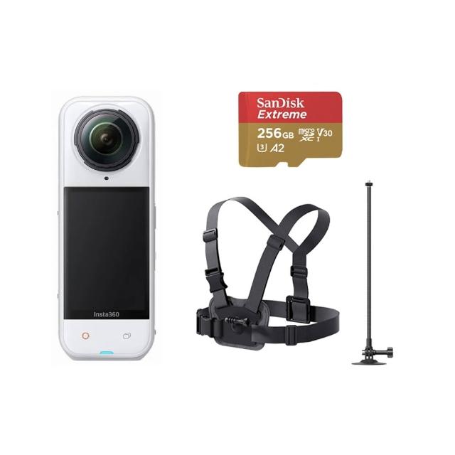 【Insta360】X5 8K全景運動相機 標準版 滑雪套裝組-皓月白(原廠公司貨)