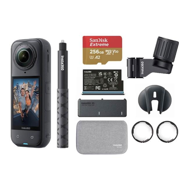 【Insta360】X5 8K全景運動相機 萬能滑雪杆支架組(原廠公司貨)
