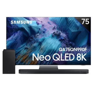 【Samsung 三星】75型 8K Neo QLED 240Hz Mini LED AI智慧顯示器 75QN990F(QA75QN990FXXZW)