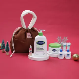 【Cetaphil 舒特膚】官方直營 聖誕限定美妝袋★長潤潤膚乳473ml+長效潤膚霜250g(下殺36折/臉部身體乳液)