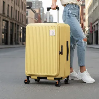 【American Explorer】25吋 上掀式 前開式 煞車輪 PC箱 行李箱 TSA海關鎖 防盜拉鏈 CF8 旅行箱 旅遊箱