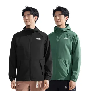 【The North Face 官方旗艦】中性LOGO防風連帽外套(多款可選)