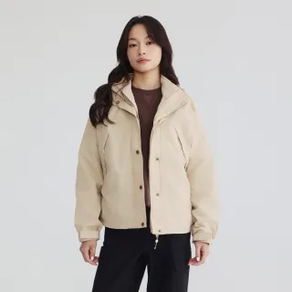 【Timberland 官方旗艦】女款米色寬版Winnick防水三合一外套(A2R5MEYK)