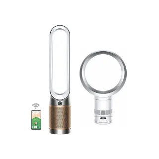 【dyson 戴森】TP12 Purifier Cool De-NOx 二合一甲醛NOx偵測涼風空氣清淨機(白金色)(超值組)