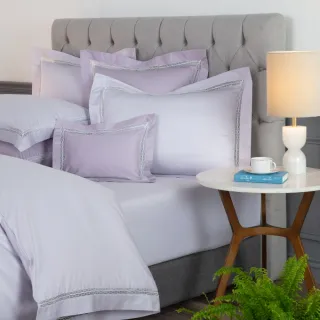 【WEDGWOOD】500織長纖棉 素面鬆緊床包一件｜幾何系列 任選(百貨款｜雙人150x186cm)