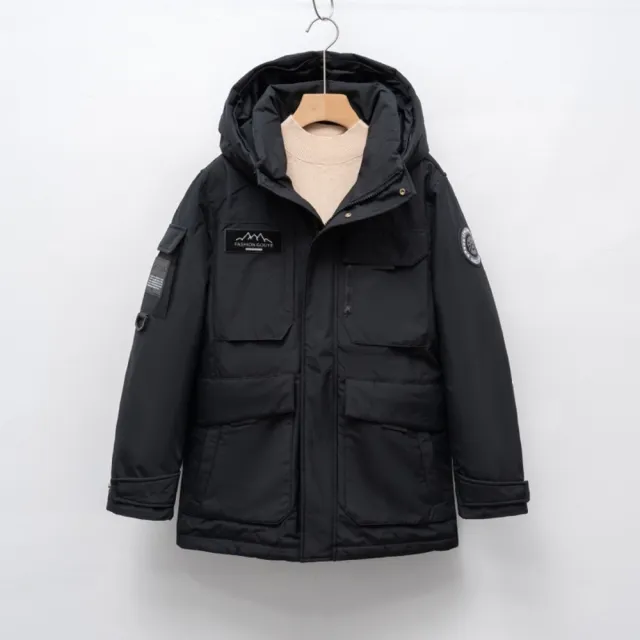 【巴黎精品】頂級真羽絨外套90%鴨絨羽絨衣秋冬(加厚工裝女外套2色n1lw35)
