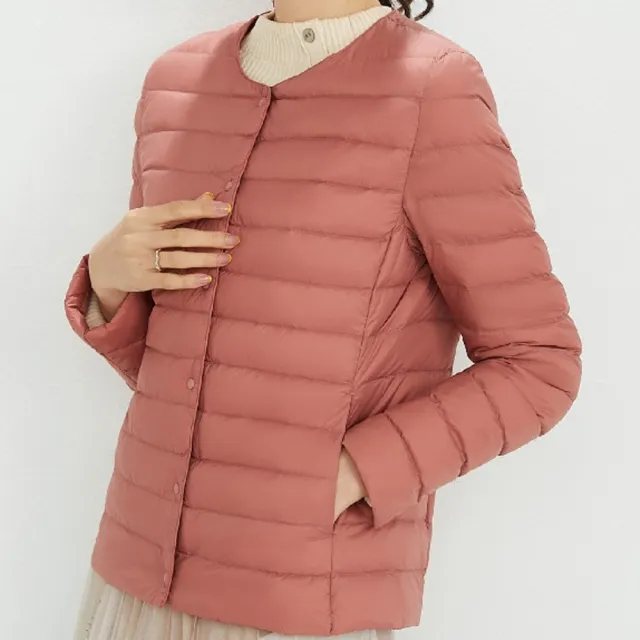 【巴黎精品】頂級真羽絨外套90%鴨絨羽絨衣秋冬(純色簡約女外套9色n1lw13)