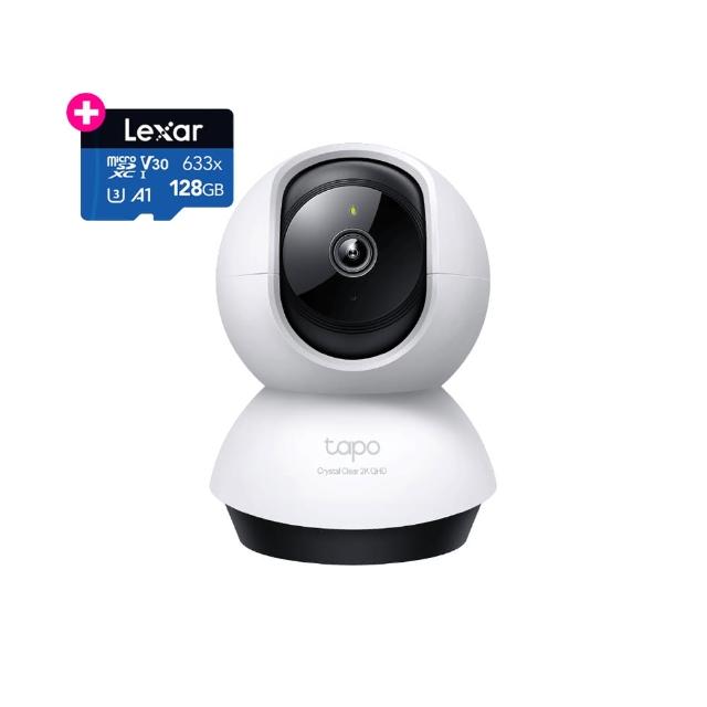 (128G記憶卡組)【TP-Link】Tapo C220 2.5K QHD 400萬畫素AI智慧偵測無線旋轉網路攝影機/監視器 IP CAM