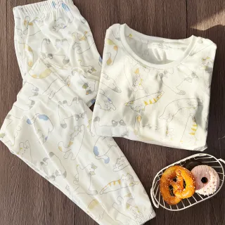 【6IXTY8IGHT】輕柔抓毛絨睡衣套裝女 舒適居家服 HW09928(套裝)