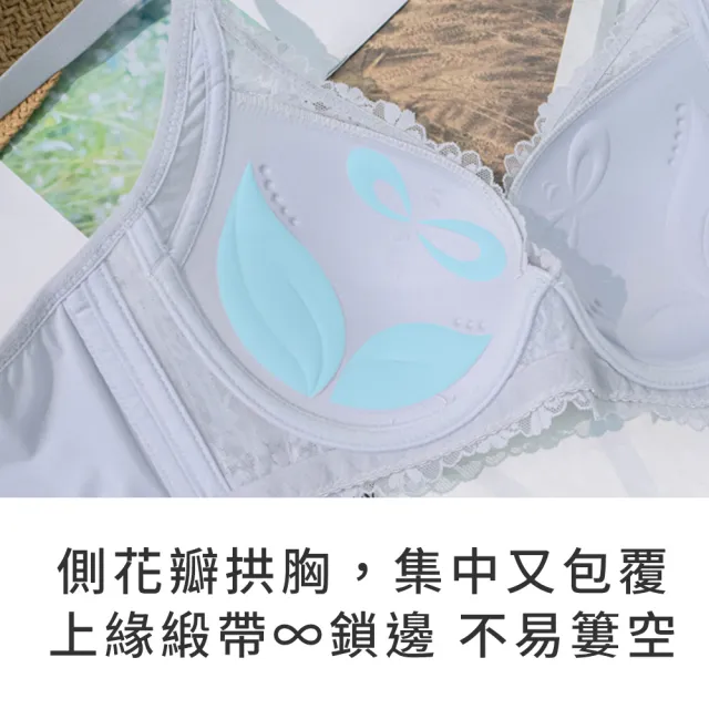 【玉如阿姨】半糖主義內衣。清新甜感集中托高 台灣製※0792春日紫 (A.B.C罩 軟鋼圈 集中 托高)