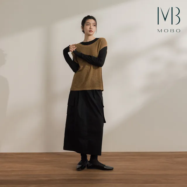 【MO-BO】慵懶美透視感針織背心