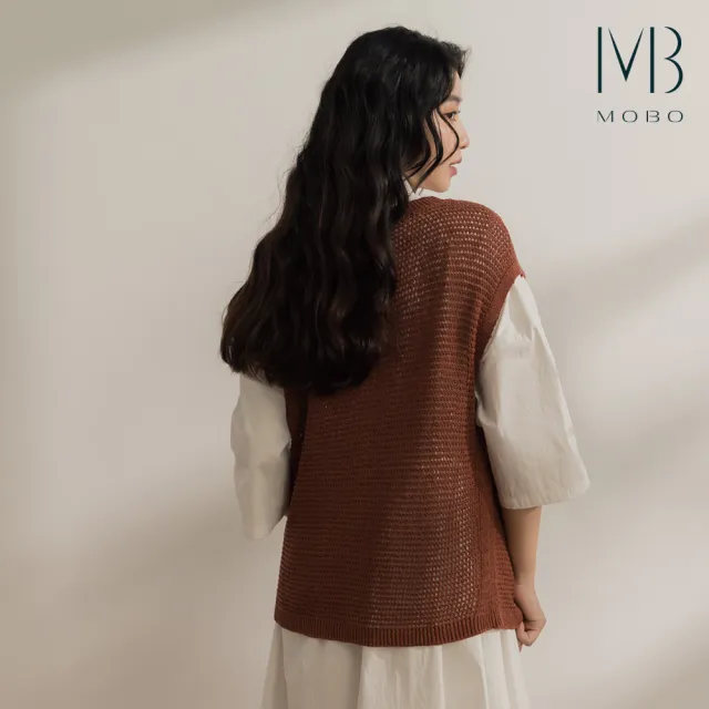 【MO-BO】慵懶美透視感針織背心