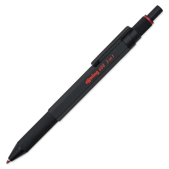 【rOtring】德國紅環rOtring 600型 3IN1 多功能原子筆 黑色(rOtring 600)