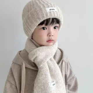【小衣衫童裝】兒童針織毛線帽子圍巾二件組(1141009)