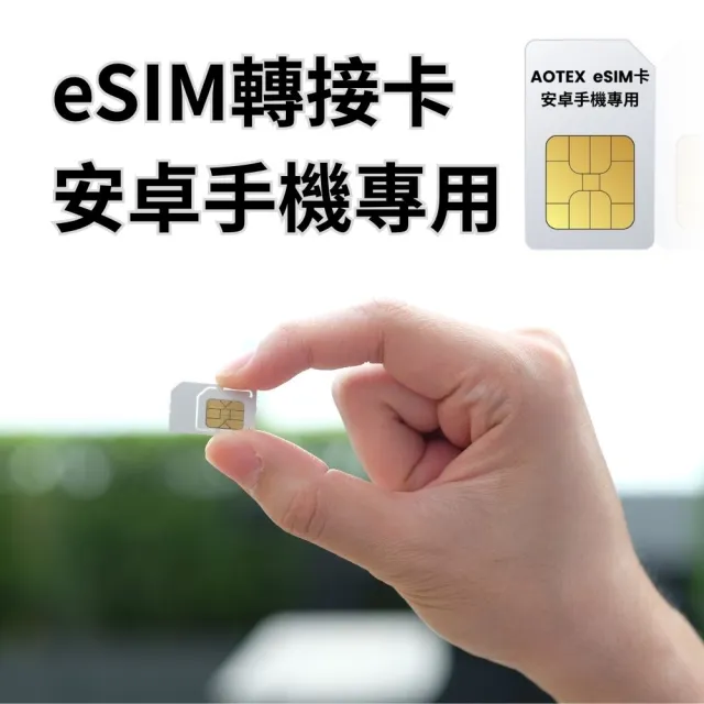 【AOTEX 奧特克斯】eSIM卡 安卓手機專用 eSIM轉換卡(舊手機升級eSIM功能 支援全球eSIM網路系統)