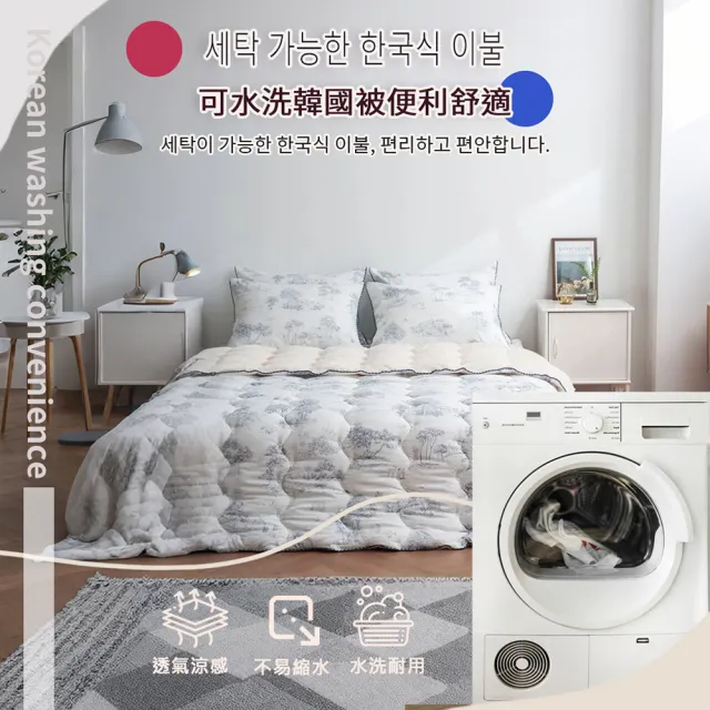 【Sleep Peacefully 寢室安居】韓國Hanebul雙材質單面絨毛四季被-法式夢境(廣藏市場.韓國棉被.韓國被)
