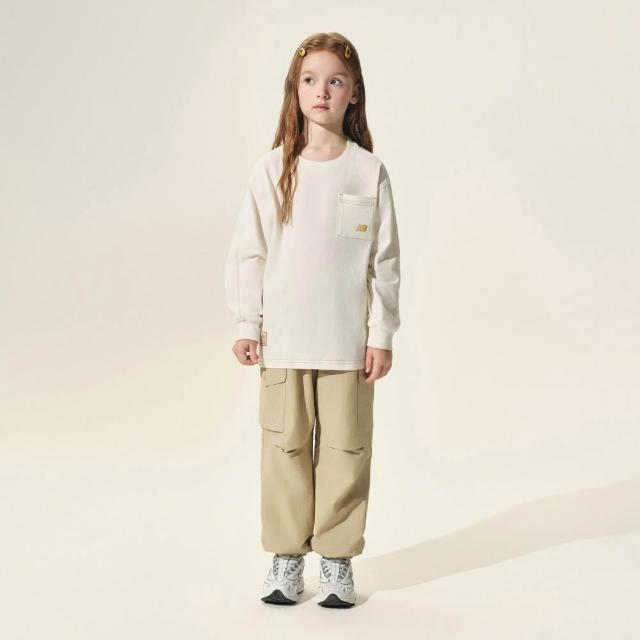 【NEW BALANCE】NB 童裝長袖上衣_7DF3107WIV_男童/女童_米杏色