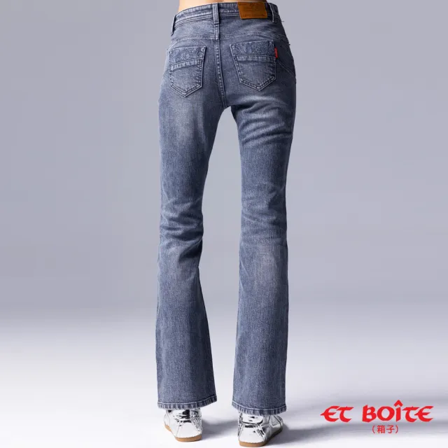 【BLUE WAY】女裝 蕾絲後袋弧線丹寧 靴型褲 牛仔褲-ET BOiTE箱子